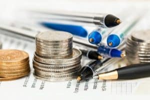 Pens and Coins Image